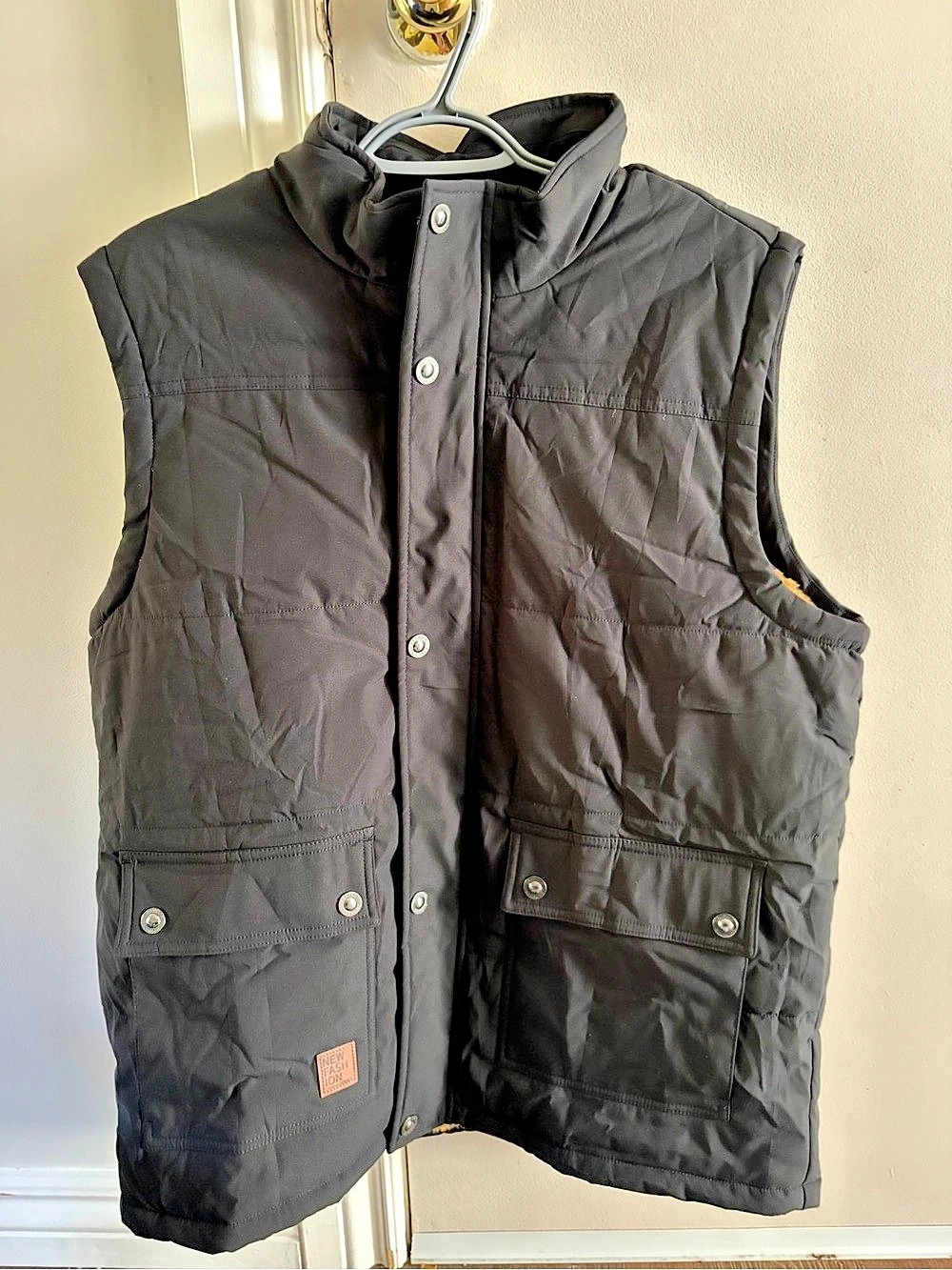 Outdoor Jacket Men's Black Quilted Vest